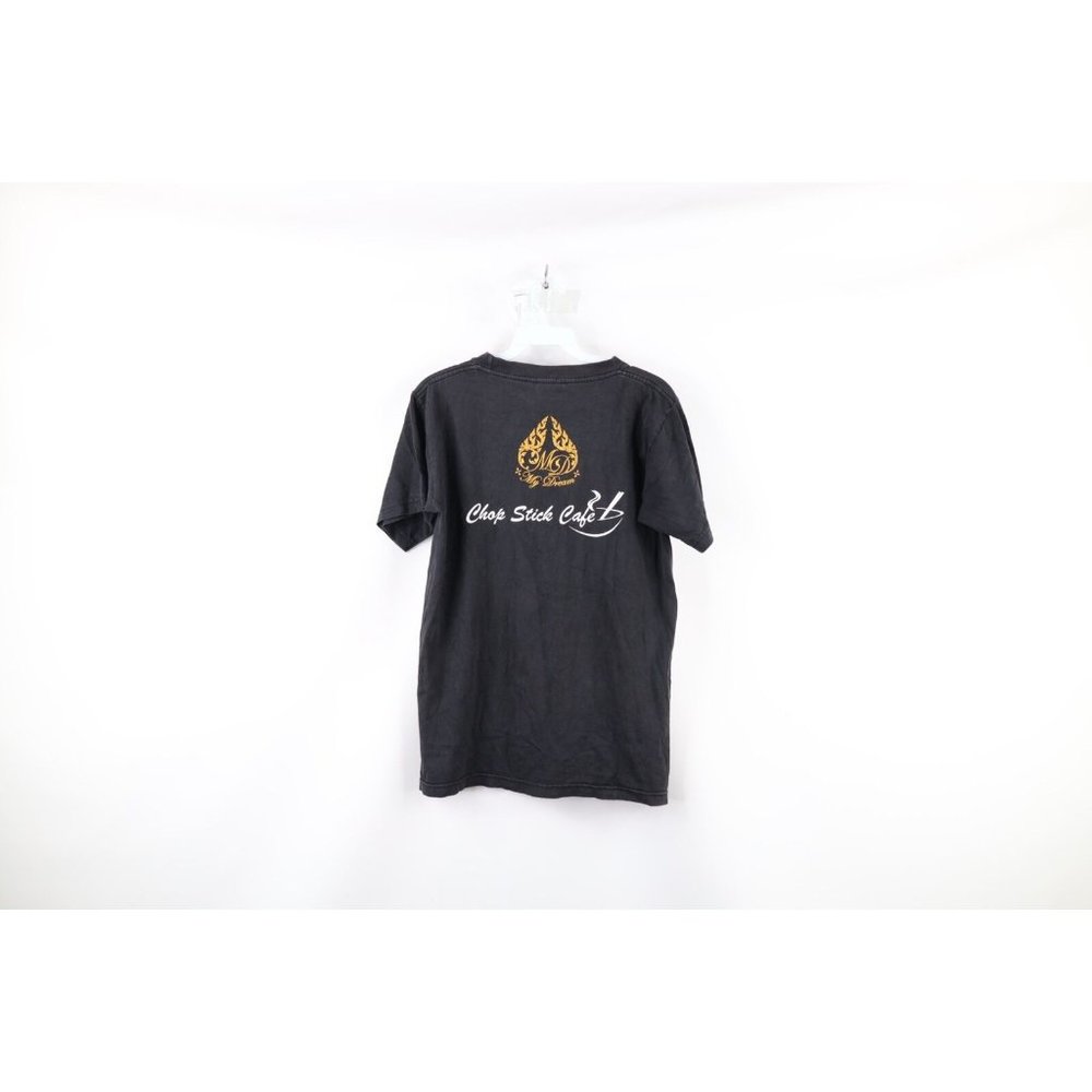 Vintage Streetwear Mens Medium Faded Hanuman Transform Thailand T-Shirt Black - Picture 9 of 12